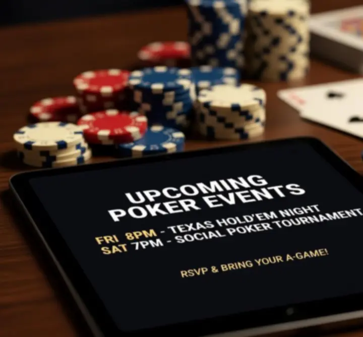 Zbliżenie na kalendarz wydarzeń pokerowych w OURO GROUP